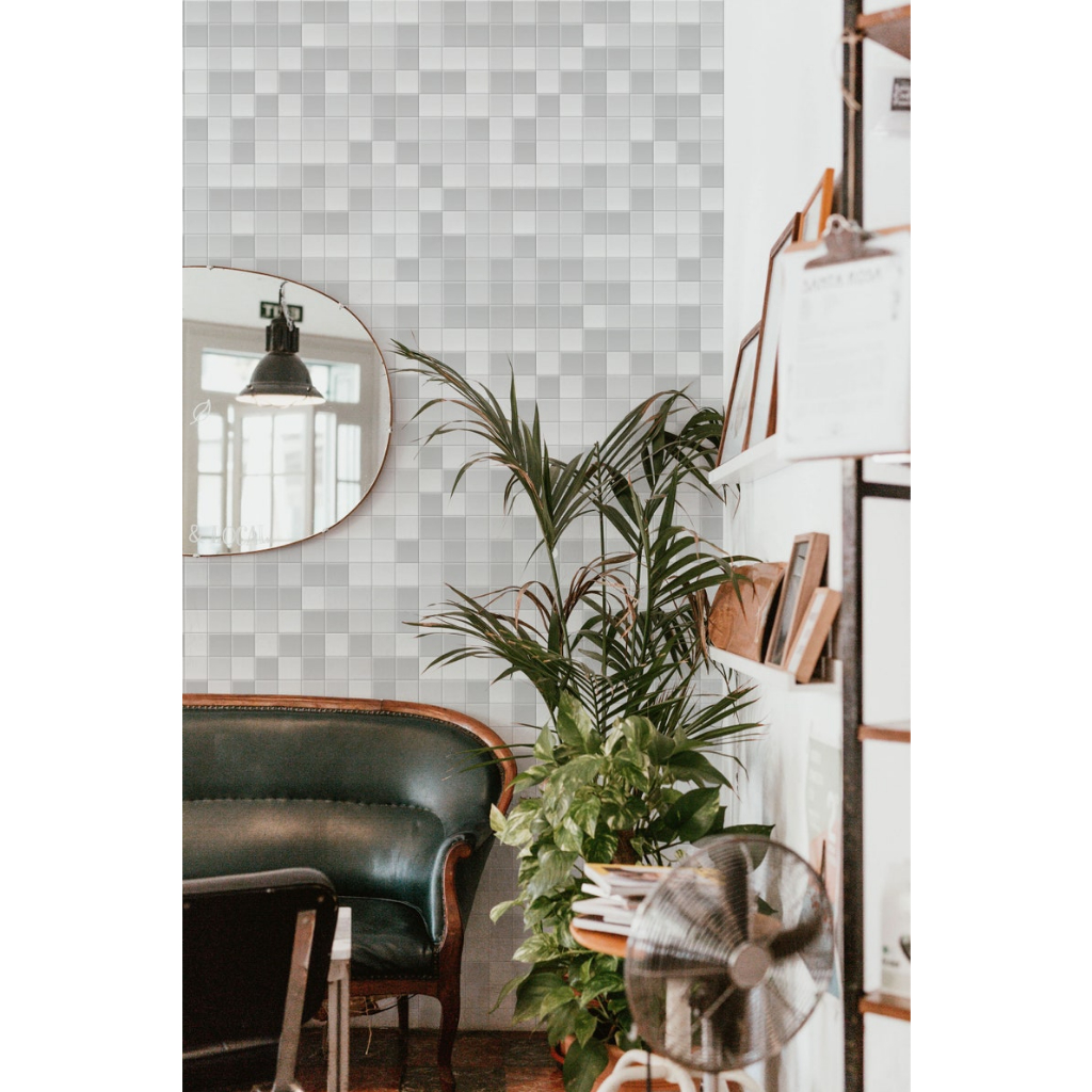 Decal gạch mosiac dán tường phòng tắm, tường phòng ngủ khổ dài 500x60 chống nước, dễ vệ sinh - Citydecor