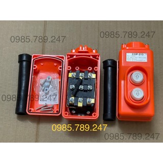 Tay bấm điều khiển cop-213, công tắc cop213, tay bấm đảo chiều động cơ 3 pha, tay bấm đảo chiều trực tiếp cop 213