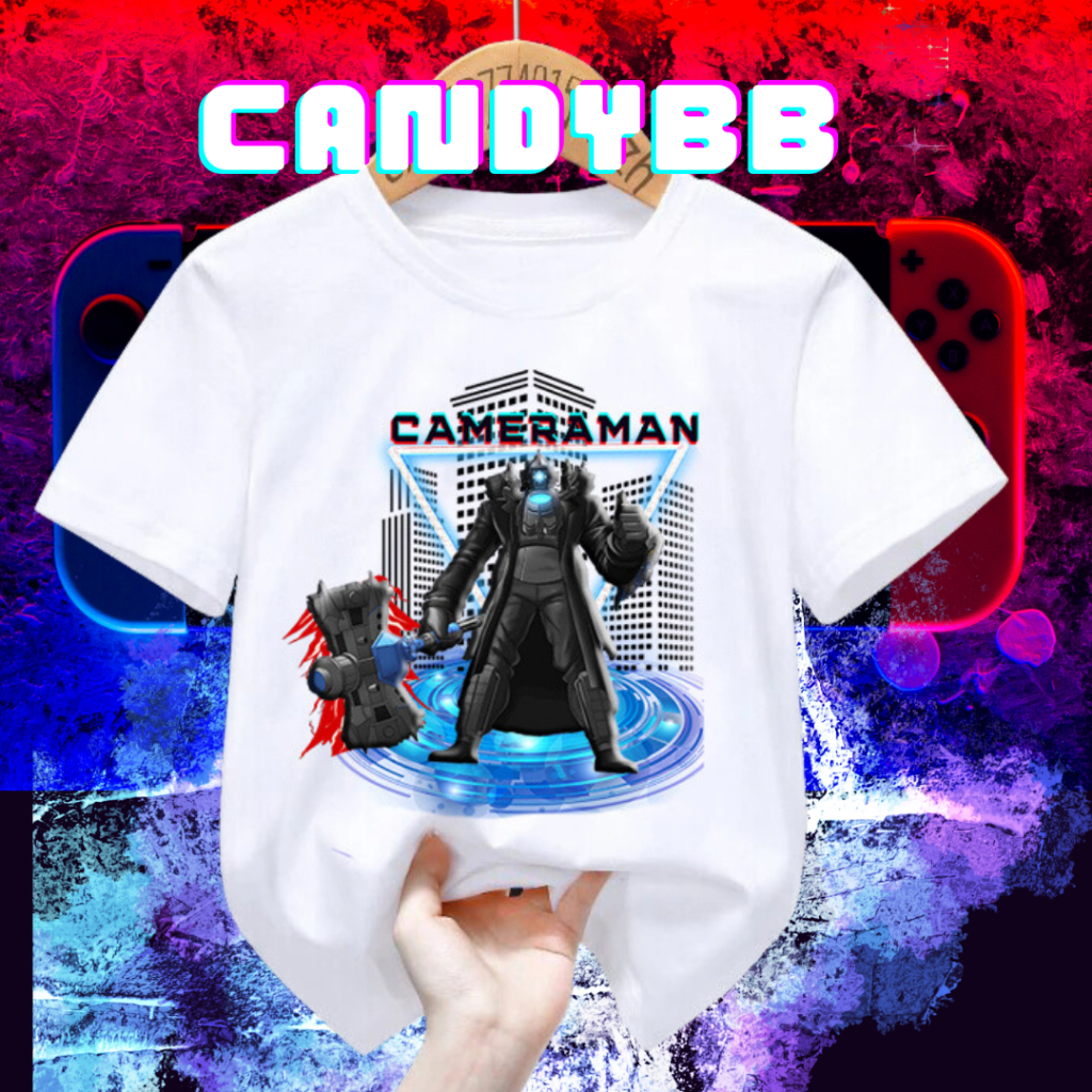 Áo Thun Titan Speakerman Skibidi Toilet - Vải Mềm Nhiều Nhân Vật Bé Yêu Thích