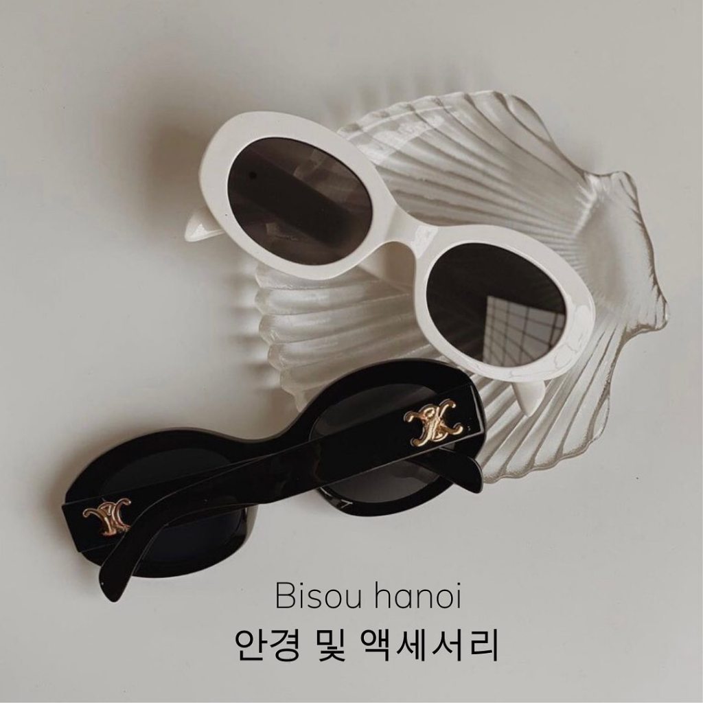 Kính râm thời trang dáng tròn tặng kèm bao da KF22