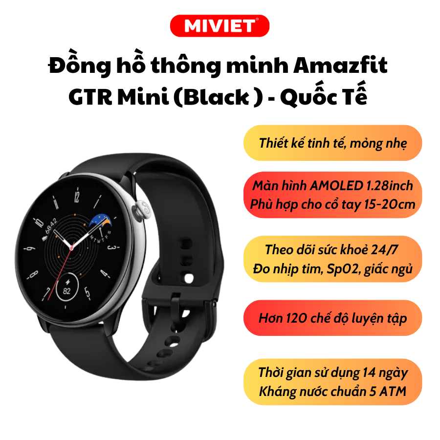 Đồng hồ thông minh Amazfit Bip 5/ GTR Mini/ GTR3/ T-Rex 2 - Quốc Tế - BH 12 tháng - MiViet