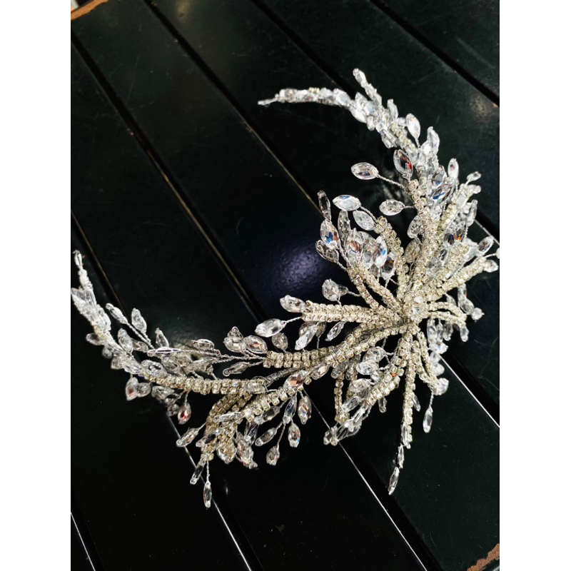 🔥🔥 Phụ kiện cưới Bích Dung - Bờm tia đá hoa tuyết dành cho cô dâu ngày cưới siêu xinh nhé