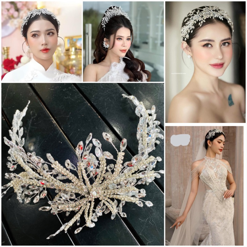 🔥🔥 Phụ kiện cưới Bích Dung - Bờm tia đá hoa tuyết dành cho cô dâu ngày cưới siêu xinh nhé