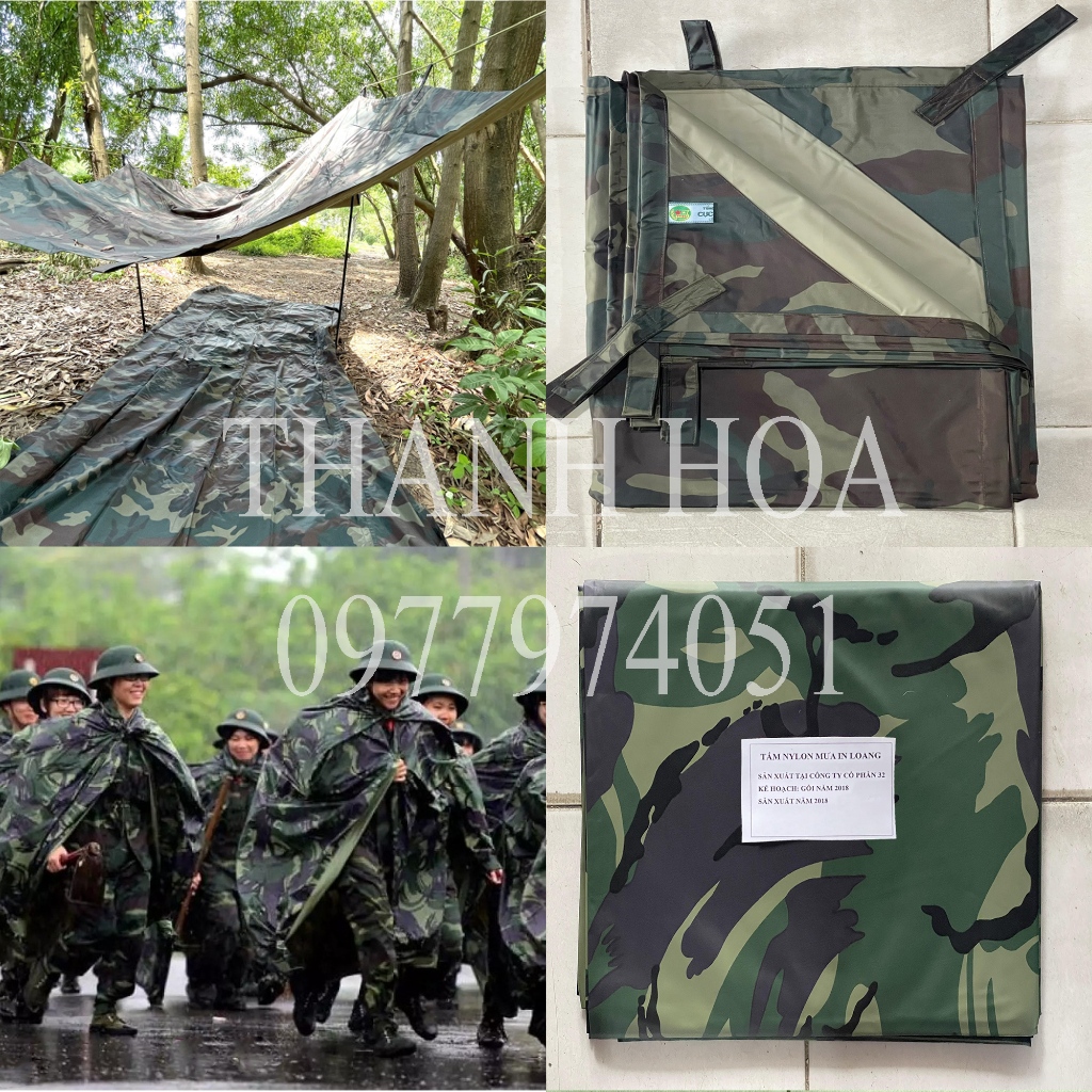 Tăng che mưa, bạt dã ngoại, võng dù hàng chuẩn cấp phát