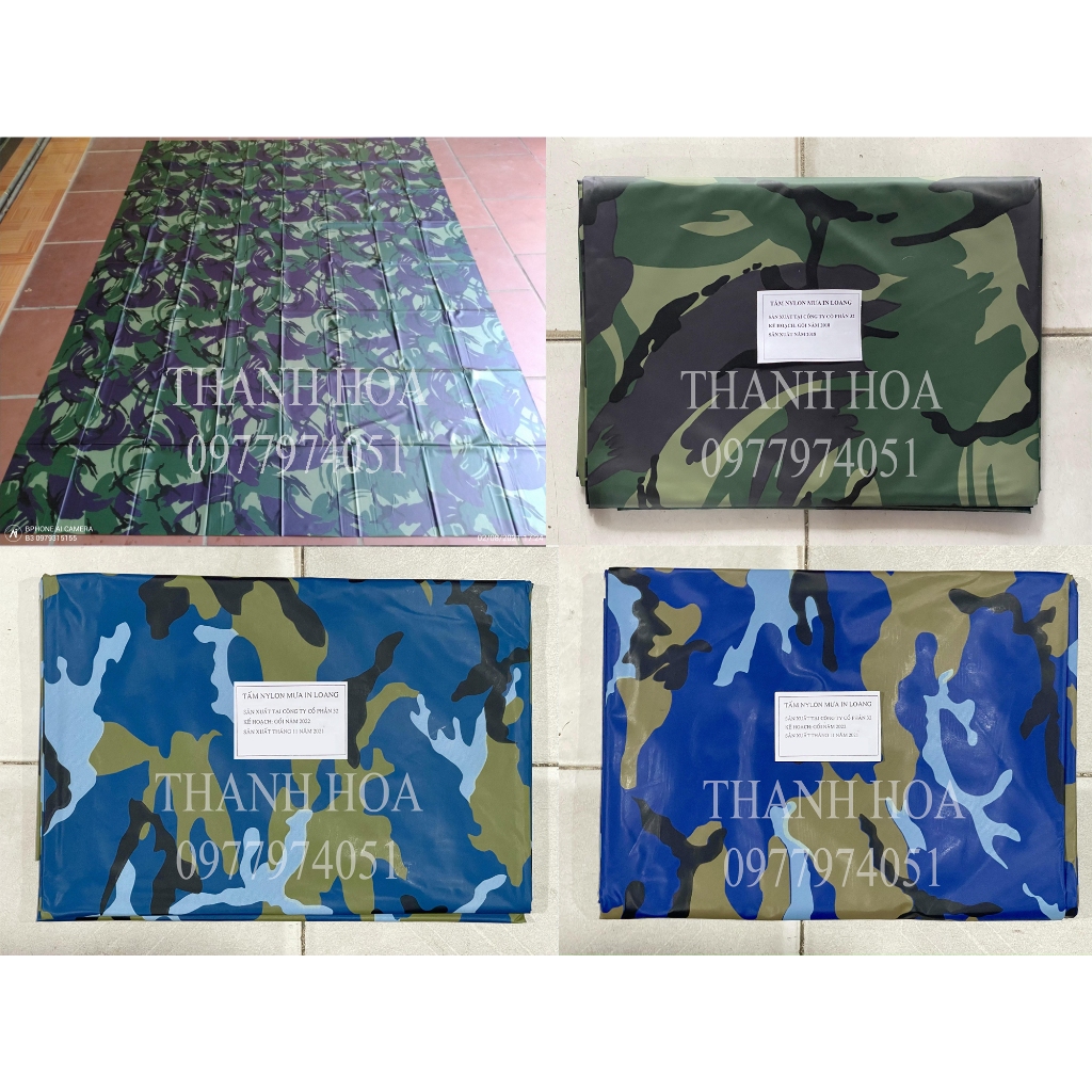 Tăng che mưa, bạt dã ngoại, võng dù hàng chuẩn cấp phát