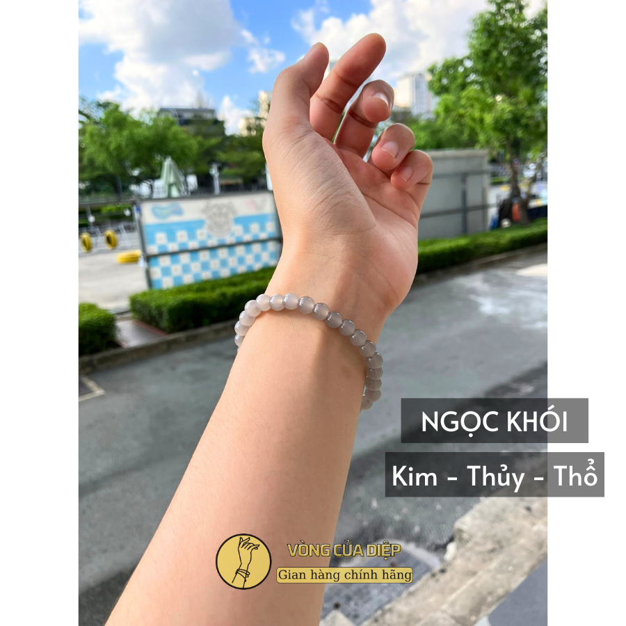 Vòng tay ngọc đơn size hạt nhỏ 5-6mm, nhẹ nhàng ý nghĩa và tốt lành dành cho tay nữ