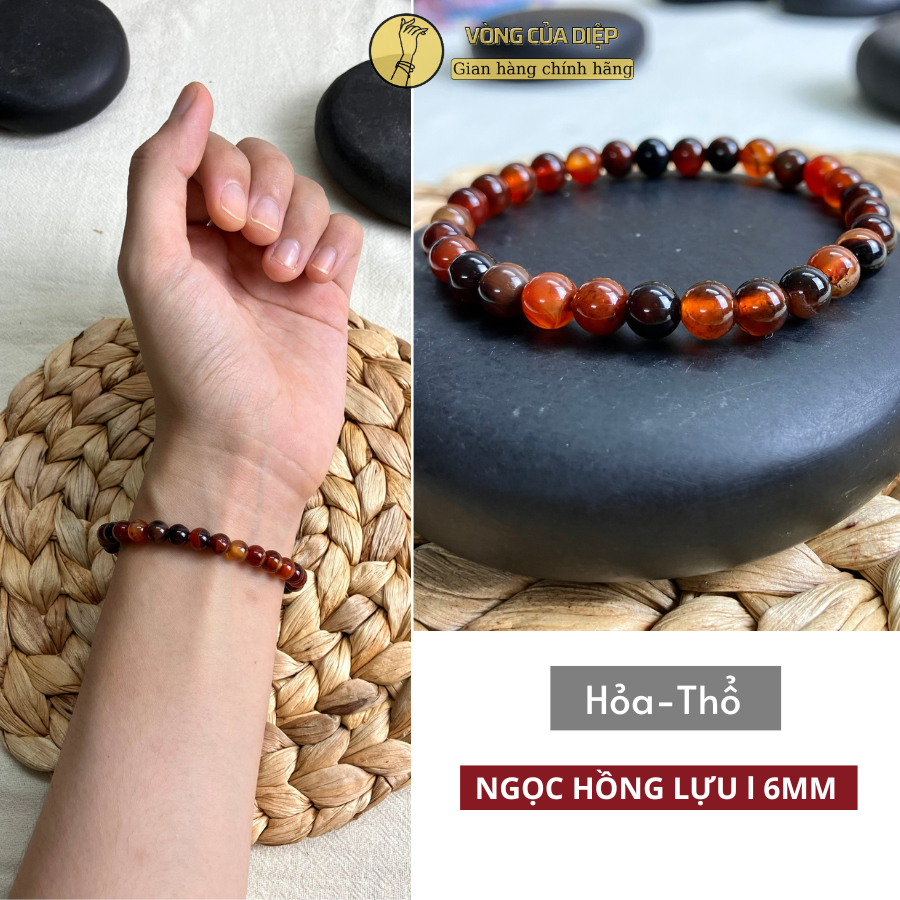 Vòng tay đá size hạt nhỏ 6mm, vòng đơn thiết kế gọn nhẹ mát lành và thanh lịch dành cho bạn nữ