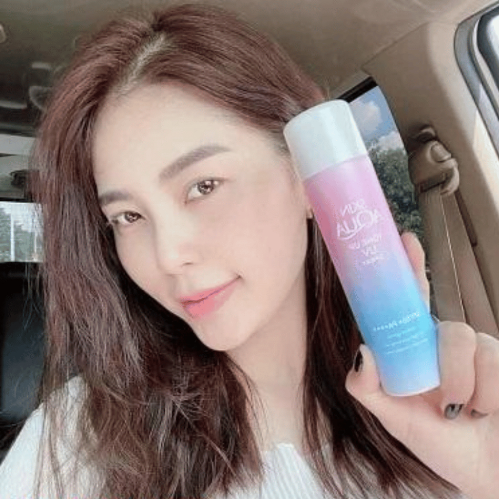 Kem Chống Nắng Dạng Xịt Nâng Tone, Trắng Da Skin Aqua - 70g