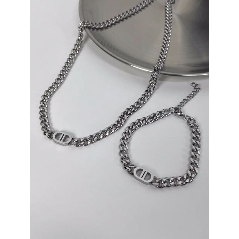 DD SET | SET Dây chuyền & Vòng Tay xích DD Unisex