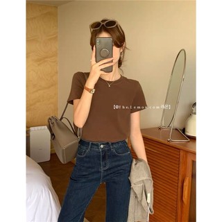 Áo thun trơn tay ngắn freesize có 10 màu - Lyn's Closet