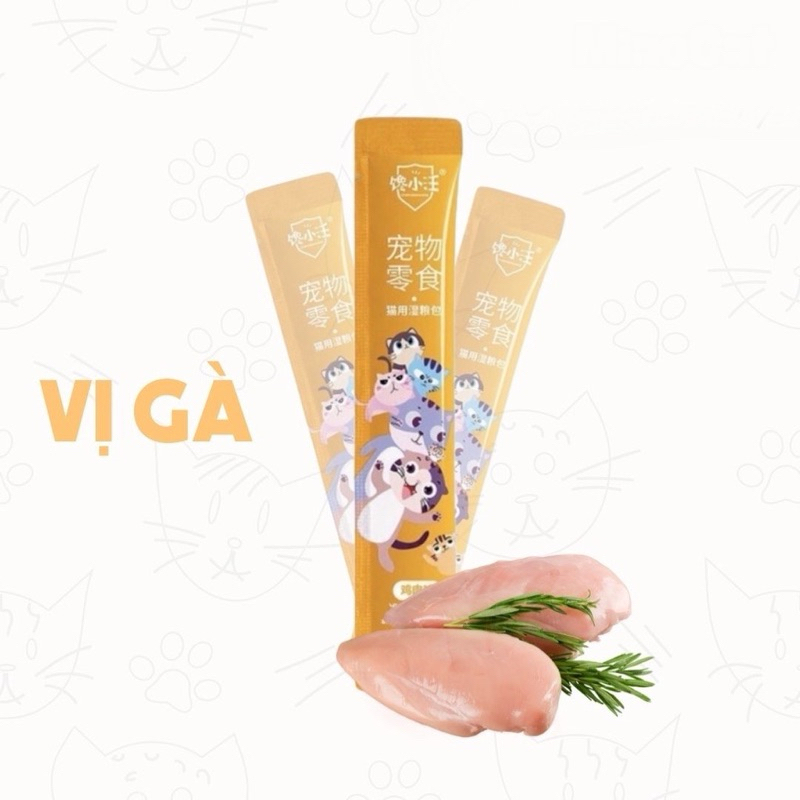 Combo 50 Súp Thưởng Thơm Ngon Cho Mèo Gói 15g