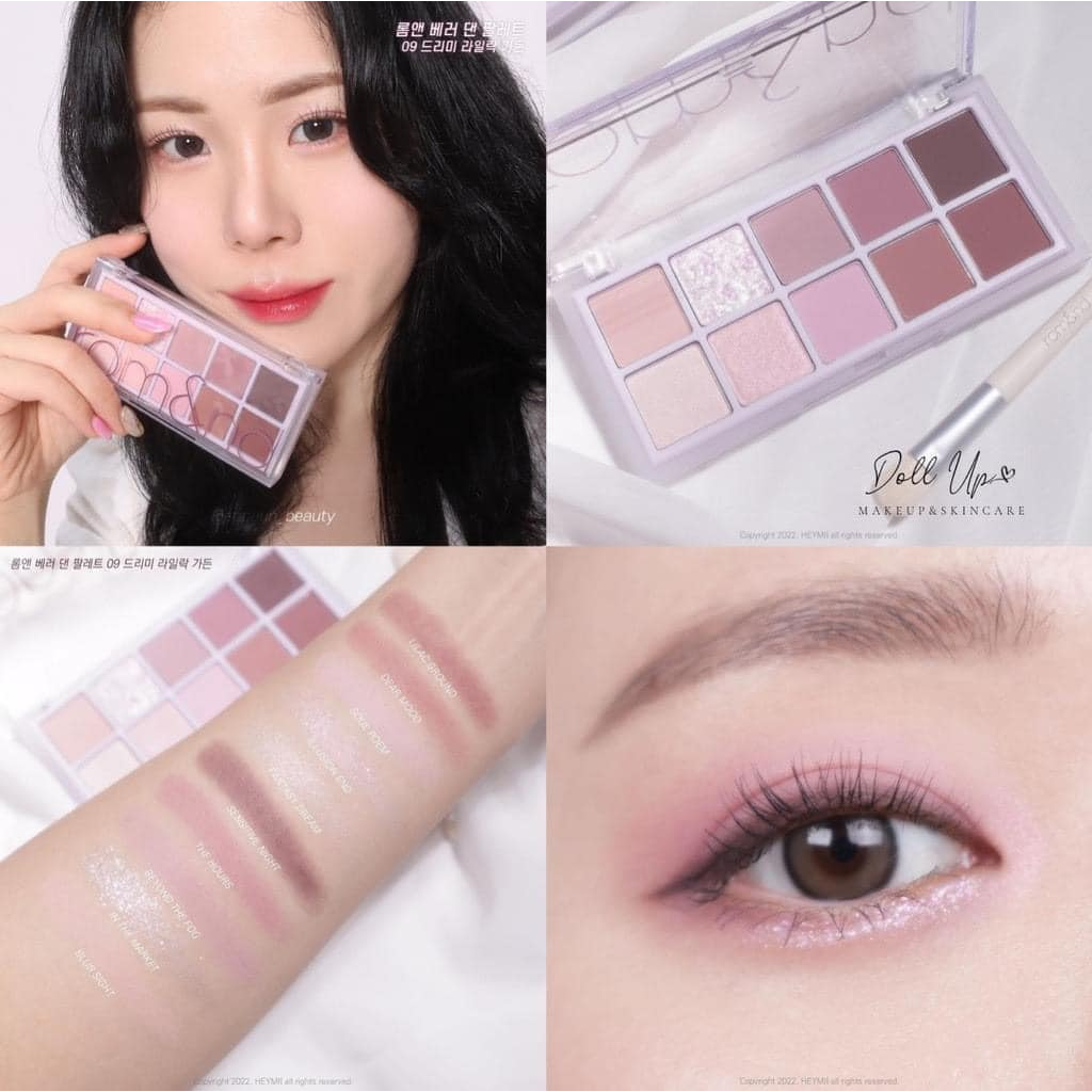 Bảng phấn mắt 10 ô Romand Better Than Palette siêu lấp lánh chuẩn màu lâu trôi 7.5g - Mibebe