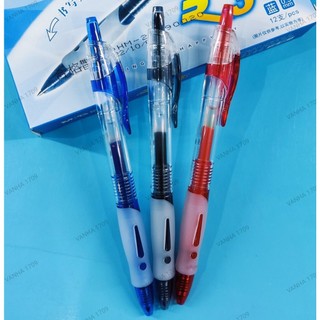 [03 cây] M&G bút bi nước xanh, đỏ, đen GP-1163.