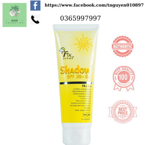 Kem Chống Nắng Da Mặt Fixderma Shadow SPF 30+ (75g)