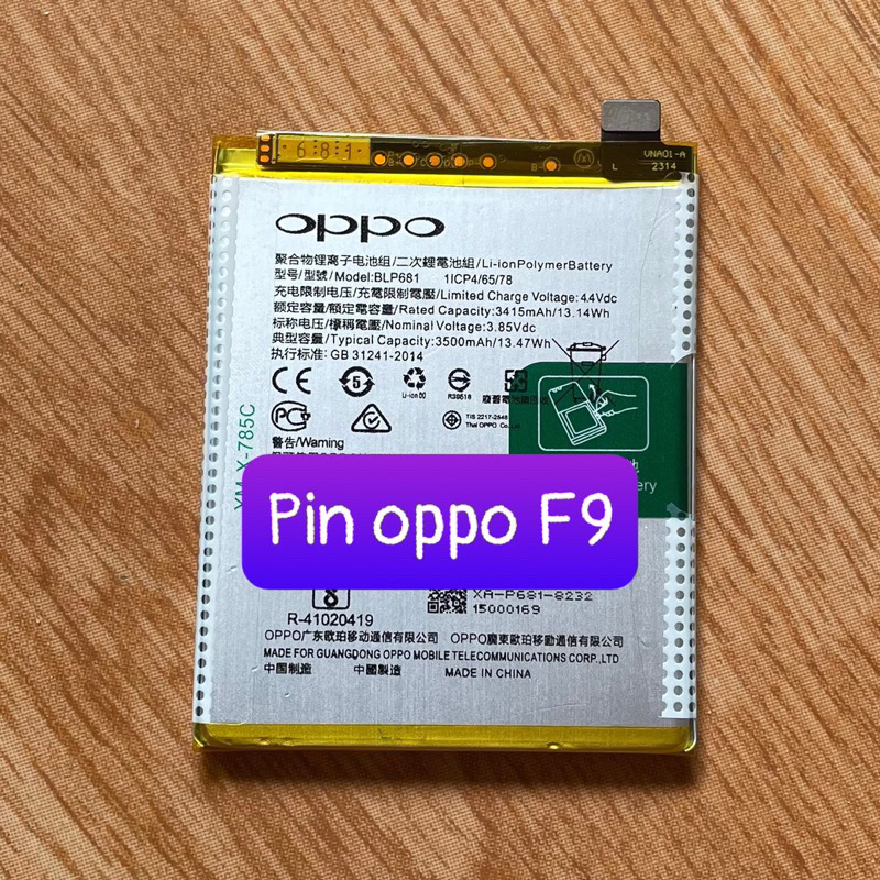 Pin oppo F9 / BLP681 Zin Máy