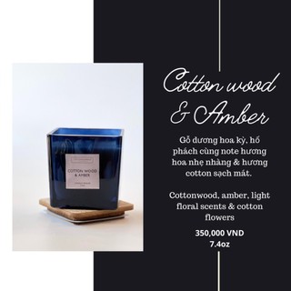 Nến thơm the candleholic cotton wood & amber