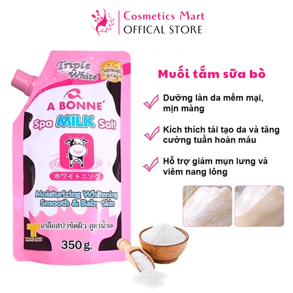 Muối Tắm Sữa Bò Tẩy Tế Bào Chết A Bonne Spa Milk Salt Thái Lan 350gr