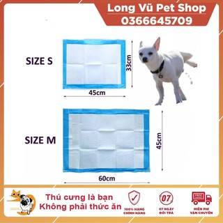 Tã lót cho chó đi vệ sinh, tã lót chuồng chó mèo siêu thấm hút (bán lẻ từng tấm) - Long Vũ Pet Shop