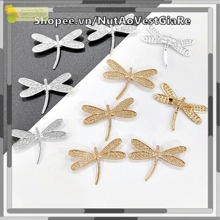 Ghim cài áo hình chuồn chuồn, trâm cài áo đính đá siêu sang, nơ cài áo