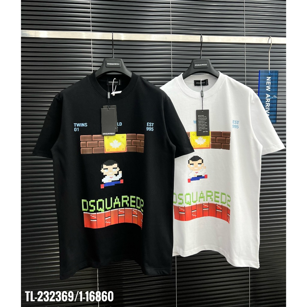 Áo Thun Nam Boy Phố DSQ 100% Cotton 250Gsm Dày Dặn Hàng Siêu Cấp