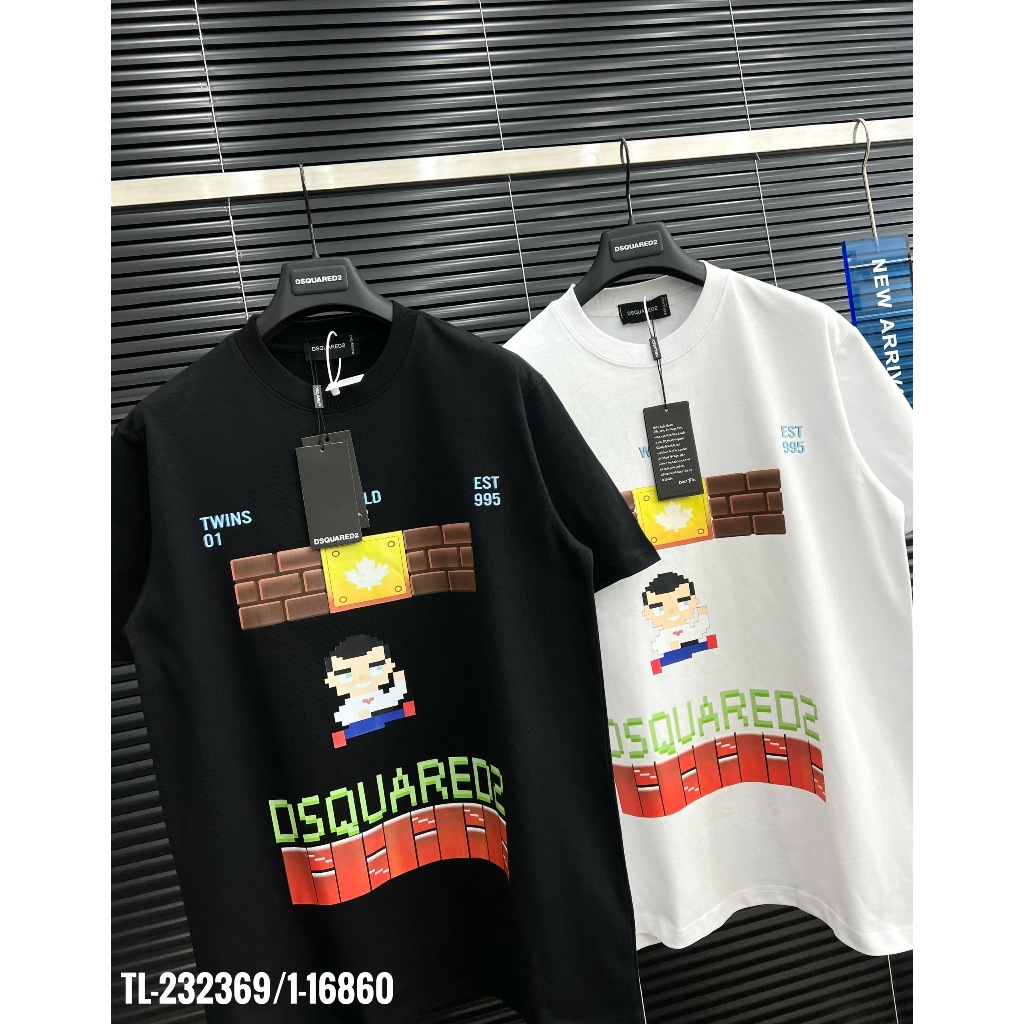 Áo Thun Nam Boy Phố DSQ 100% Cotton 250Gsm Dày Dặn Hàng Siêu Cấp