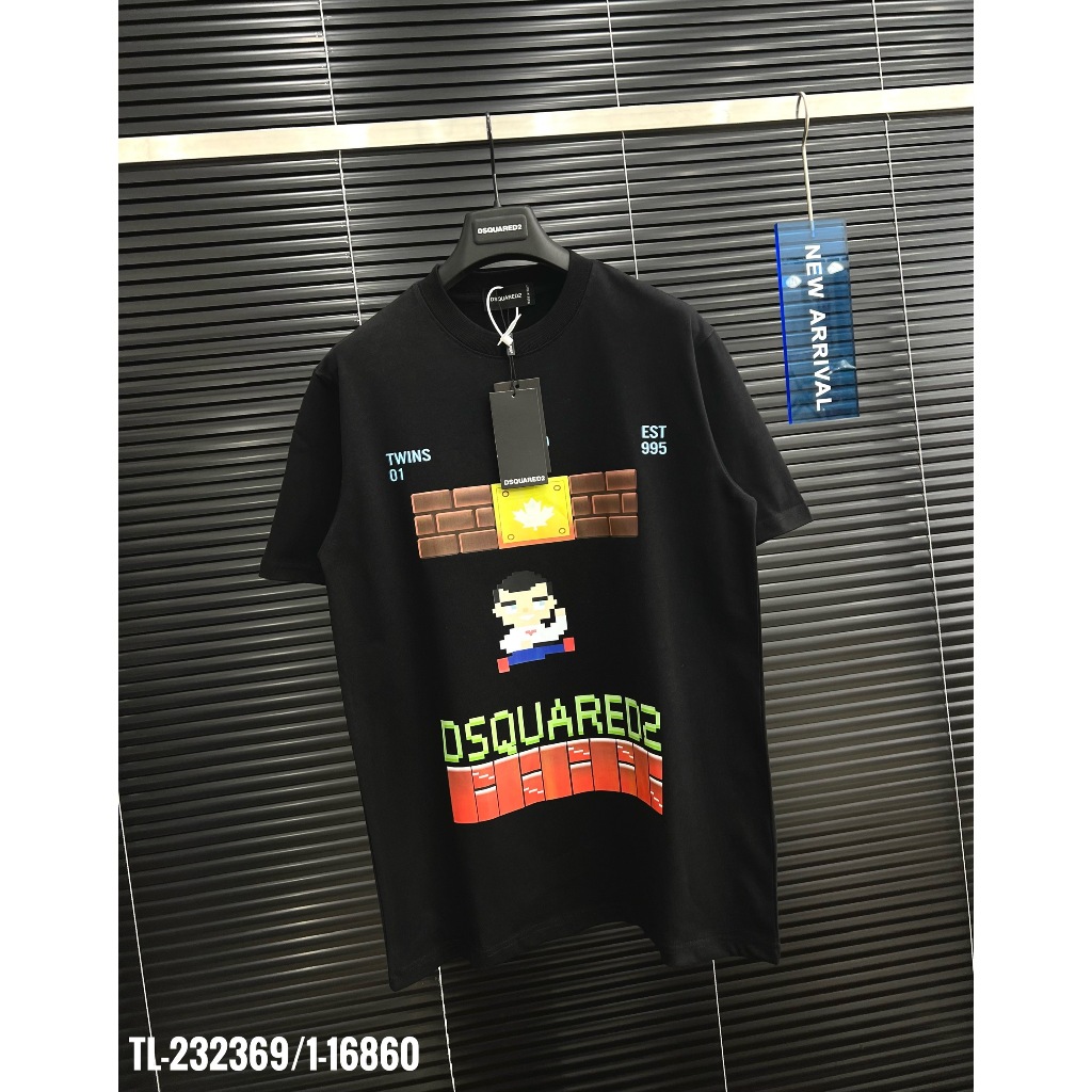 Áo Thun Nam Boy Phố DSQ 100% Cotton 250Gsm Dày Dặn Hàng Siêu Cấp