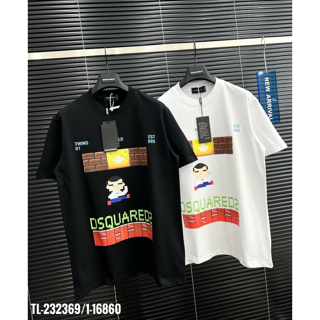 Áo Thun Nam Boy Phố DSQ 100% Cotton 250Gsm Dày Dặn Hàng Siêu Cấp