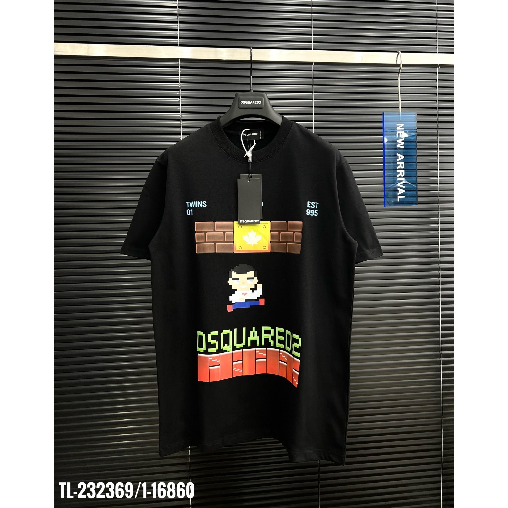 Áo Thun Nam Boy Phố DSQ 100% Cotton 250Gsm Dày Dặn Hàng Siêu Cấp