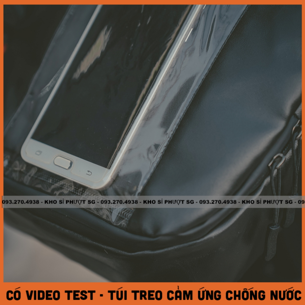 Túi treo đầu xe máy chống nước - kháng mưa nhẹ cảm ứng treo đầu xe máy chạy Grab Shipper