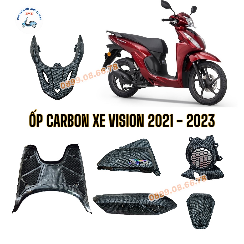 Ốp Carbon Xe Vision 2024 - Dùng Chung Vision 2021 / 2022 / 2023 - Nhúng Cacbon - Các phiên bản