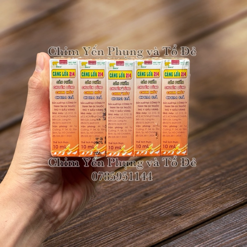 1 chai CĂNG LỬA 214  CHUYÊN DÙNG  CHO CHIM HÓT, CHIM ĐÁ.