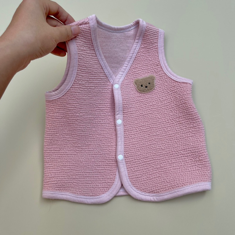Áo gilê trần bông chất liệu cotton xuất Hàn ,mềm mại cho béo