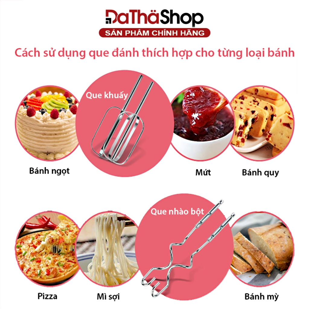 Máy Đánh Trứng Cầm Tay SOKANY SK- 6621 800W Có 5 Tốc Độ Điều Chỉnh Chuyên Dụng