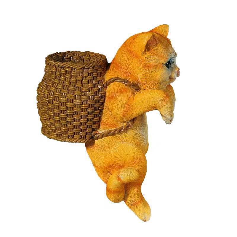 Mô Hình Mèo Bám Thành Bể Cá Trang Trí Bể Cá Cảnh, Bể Thủy Sinh