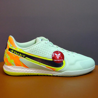   Có khâu Full đế  Giày Bóng Đá Futsal Tiempo 9 Pro Xanh Mint Gót Cam IC 