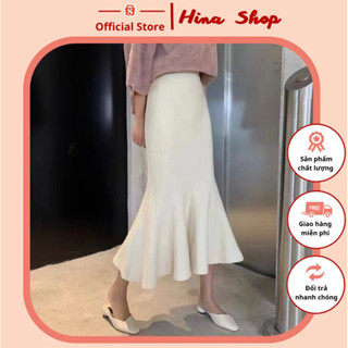 Chân váy Len đuôi cá dệt kim phong cách Ulzzang