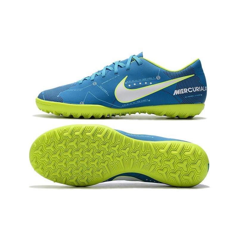 Giày Bóng Đá Cỏ Nhân Tạo Mercurial Victory 6 Neymar Xanh Da TF