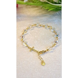 Vòng Tay Mân Côi Quà Tặng Người Công Giáo/ Vòng Tay Pha Lê  Hạt 8 li