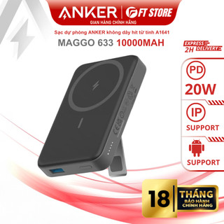 Sạc dự phòng anker maggo 633 a1641 10.000mah pd 20w hỗ trợ sạc không dây manetic - bh18th - chính hãng