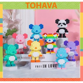 Đồ chơi lắp ráp gấu Bearbrick 3D