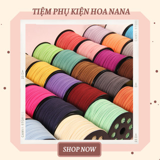 Dây da lộn khổ 3mm, trang trí bó hoa - quà tặng