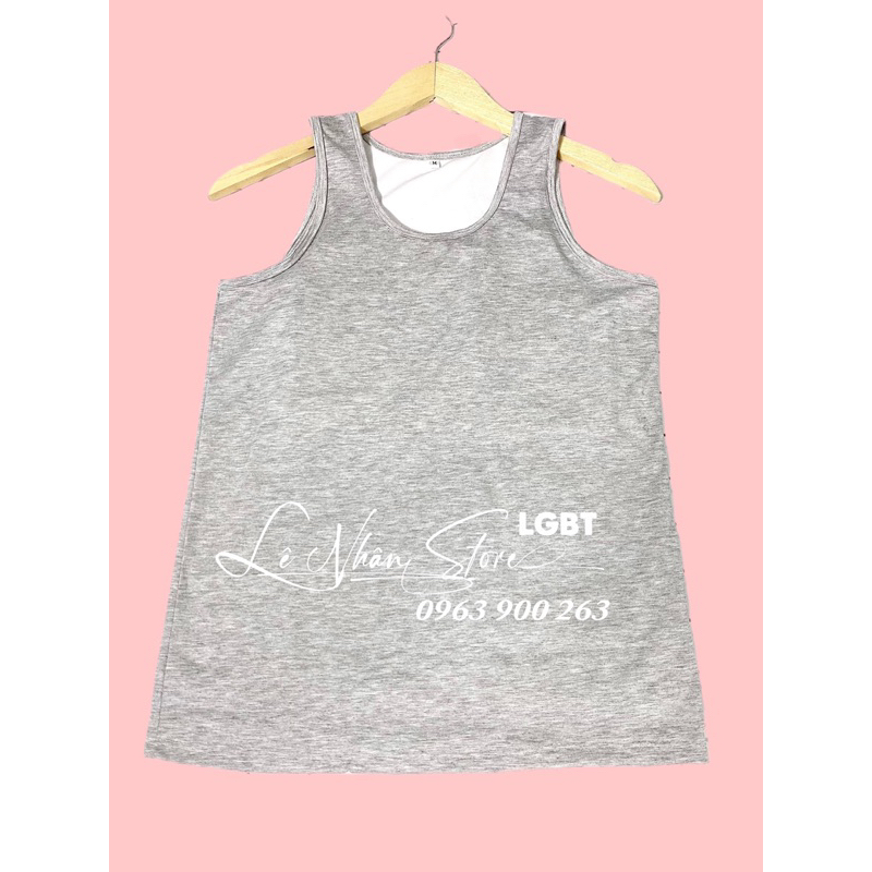 Áo nịt ngực ba lỗ dài tomboy, áo nịt trong bó ngoài rộng, che tên sản phẩm