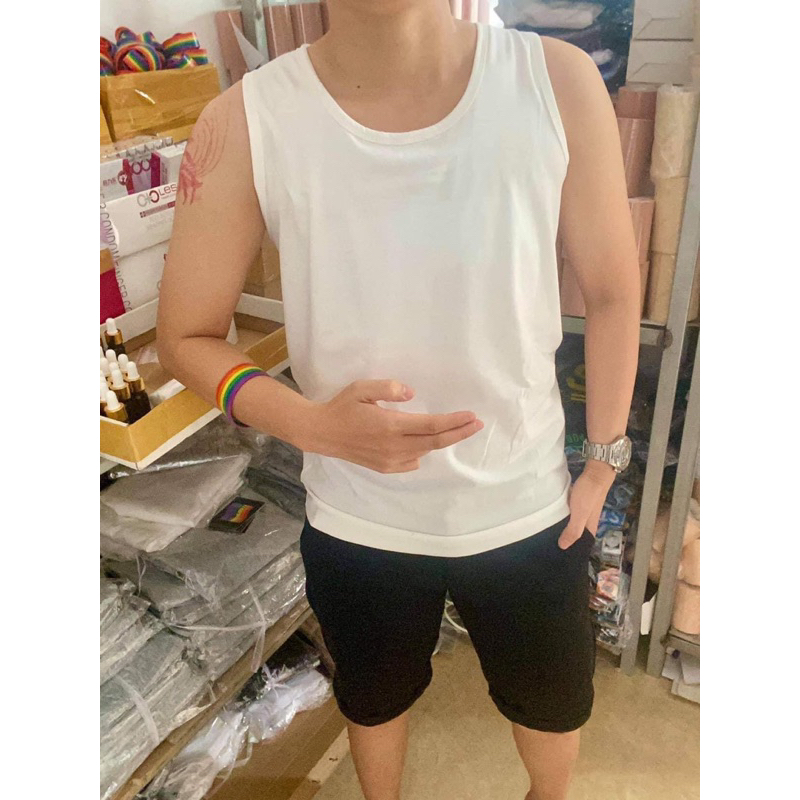 Áo nịt ngực ba lỗ dài tomboy, áo nịt trong bó ngoài rộng, che tên sản phẩm