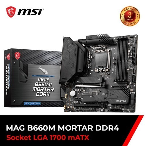 Main MSI B660M MORTAR WIFI DDR4 hàng chính hãng mai hoàng phân phối bảo hành 36 tháng 1 đổi 1 trong 10 ngày