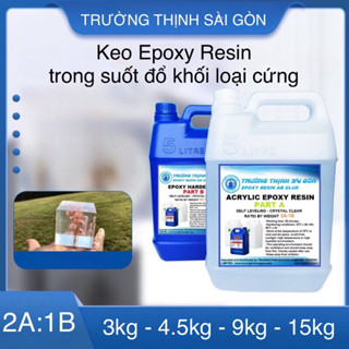  Thùng 3kg - 15kg Nhựa Tạo Hình Epoxy Resin Trong Suốt Đổ Khối Lớn Trong Suốt - Trường Thịnh Sài Gòn 