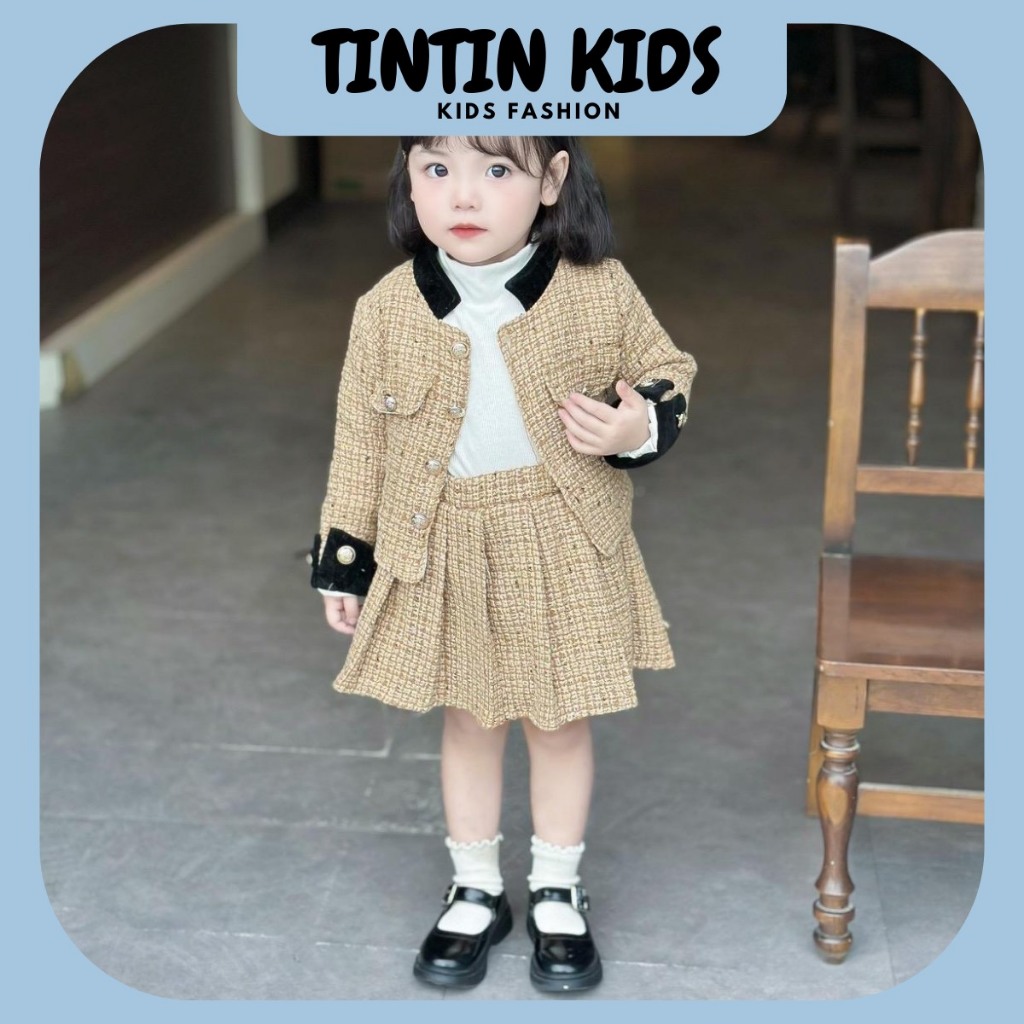 Set dạ cao cấp lọa 1 dài tay 3 màu dành cho bé gái từ 7-18kg