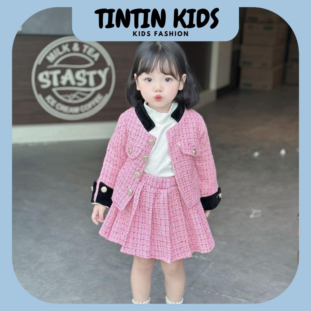 Set dạ cao cấp lọa 1 dài tay 3 màu dành cho bé gái từ 7-18kg