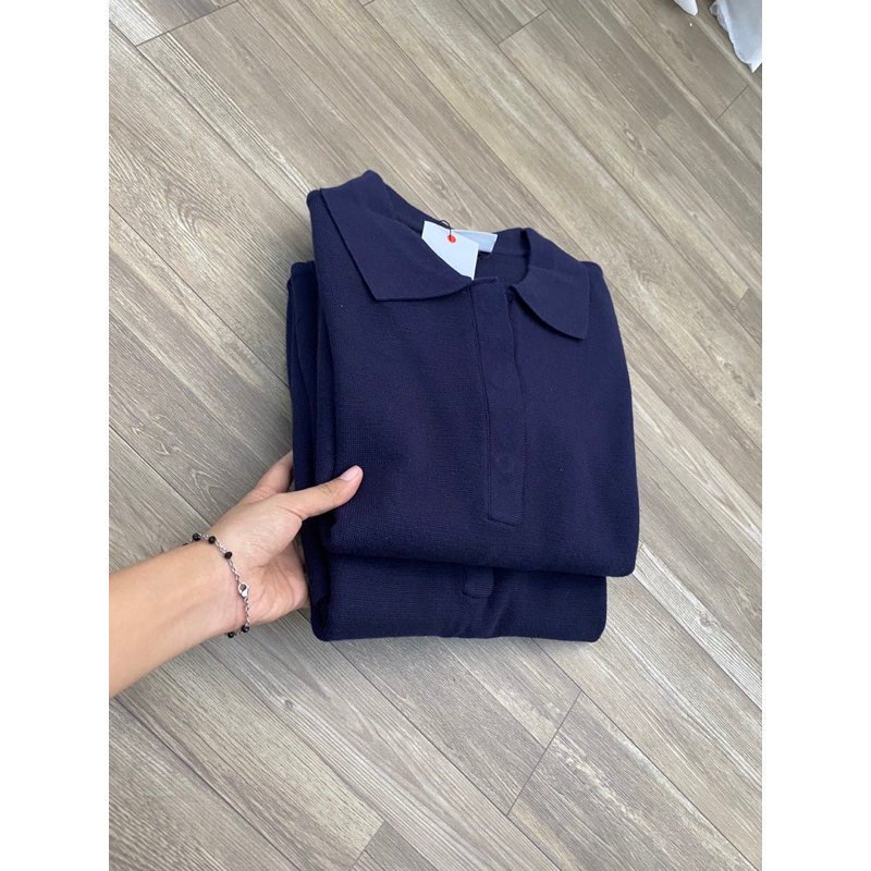 AnDi.vnxk Đầm polo dệt kim tay ngắn l L.C