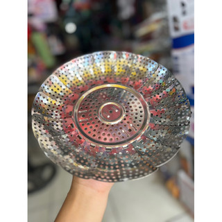 Vỉ hấp xoè đa năng, xửng hấp gấp gọn inox 3 chân