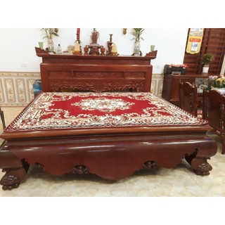 Thảm trải sập chiếu ngựa, thảm trải sàn phòng thờ len dệt indo cao cấp